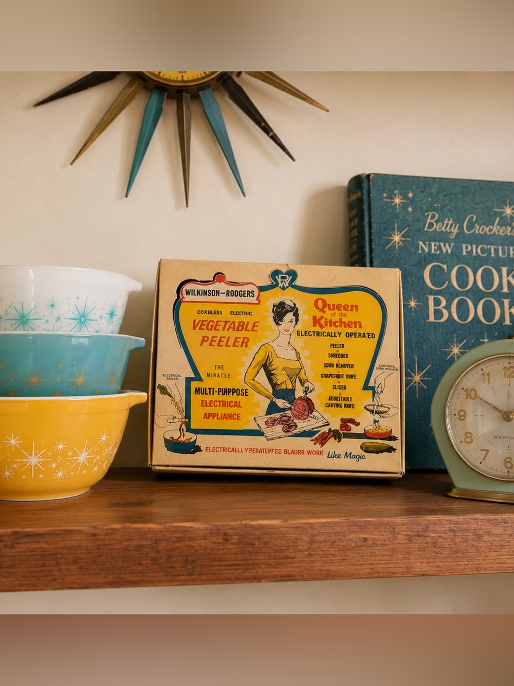 Atomic Age Mid Century Kitchen Display Wilkinson Rodgers Gadget Set